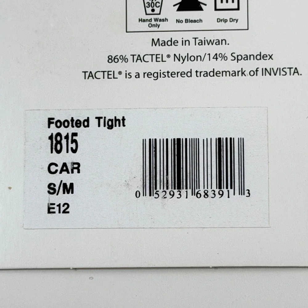 Capezio 1815 Ultra Soft Footed Dance Tights Caramel CAR Small Medium S/M NEW